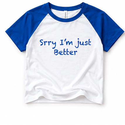 Blue baby tee